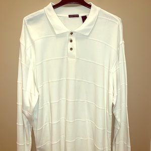 Men’s Big & Tall cream long sleeve top 2X